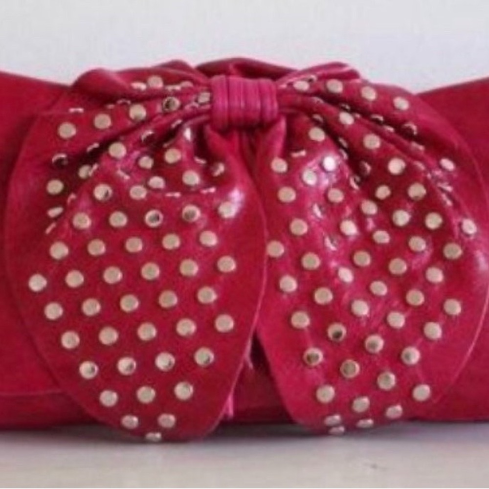 Susan Farber Pink Bow crossbody Bag